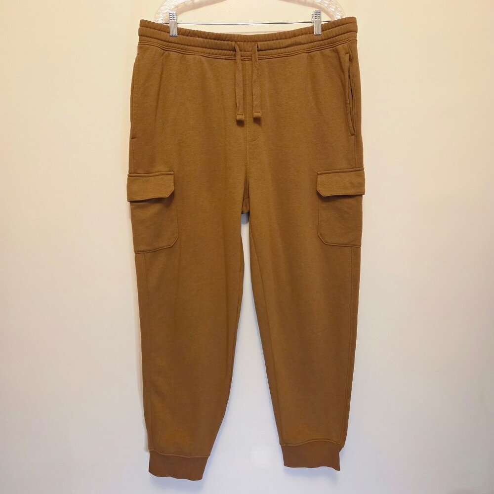 Old Navy Men’s Cargo Jogger Sweatpants Bourbon Tan Brown - XL - Picture 3 of 14